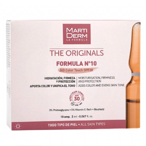 Martiderm formula nº 10 hd color touch spf 30 (10 ampollas 2 ml)