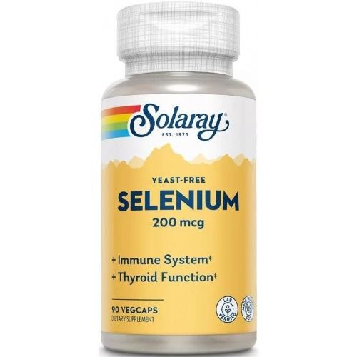 Solaray selenium sin levadura 200 mcg 90caps