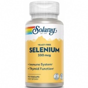 Solaray selenium sin levadura 200 mcg 90caps