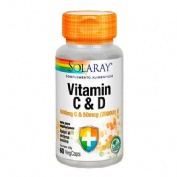 Solaray vitamina c 1000 + d 2000ui 60 caps